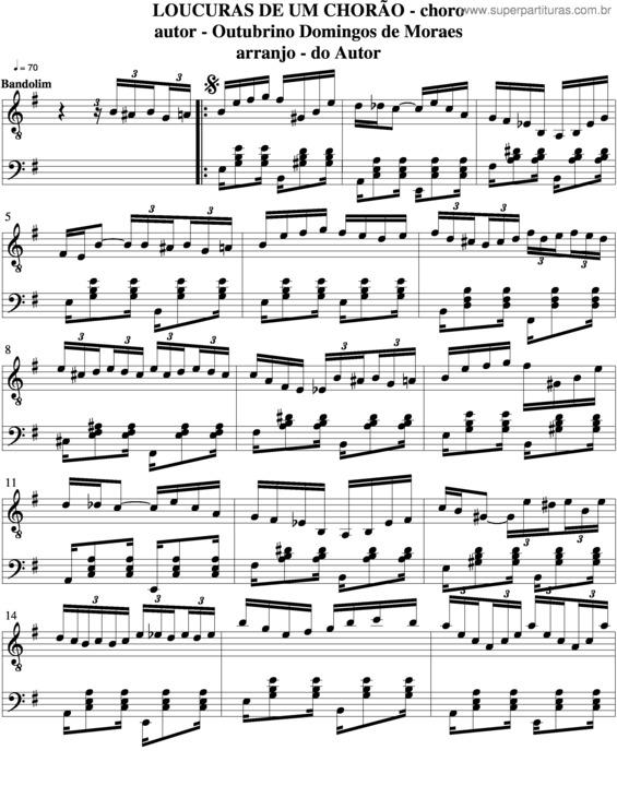 Partitura da música Loucuras De Um Chorão v.5