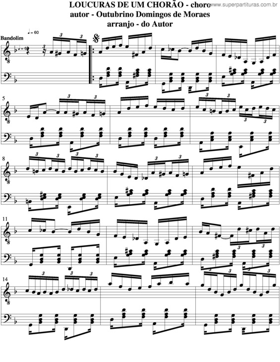 Partitura da música Loucuras De Um Chorão v.7