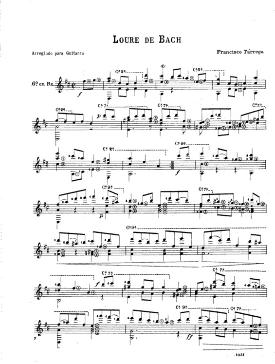 Partitura da música Loure De Bach