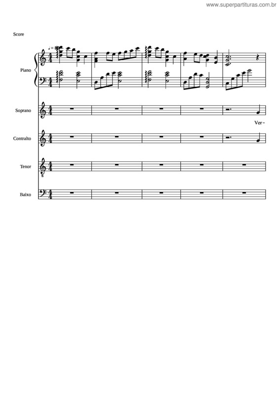 Partitura da música Louvai Alegremente v.2