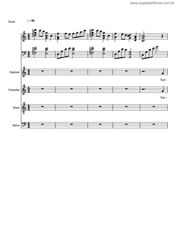 Partitura da música Louvai Alegremente