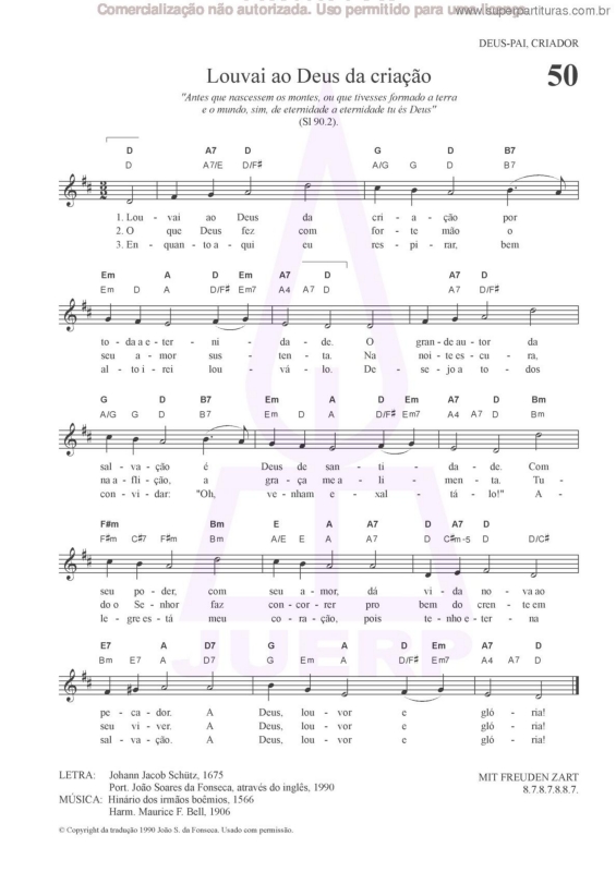 Partitura da música Louvai Ao Deus Da Criação - 50