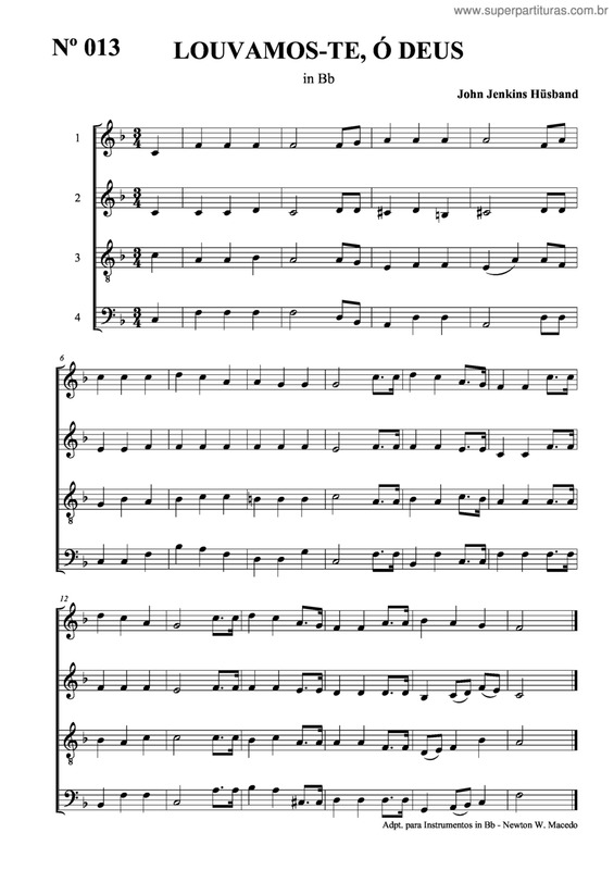 Partitura da música Louvamos-Te, Ó Deus v.2