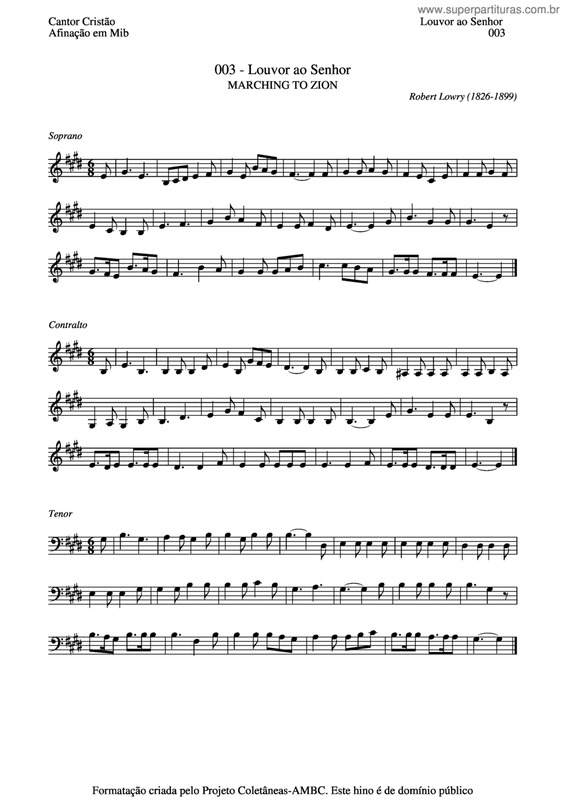 Partitura da música Louvor Ao Senhor v.4