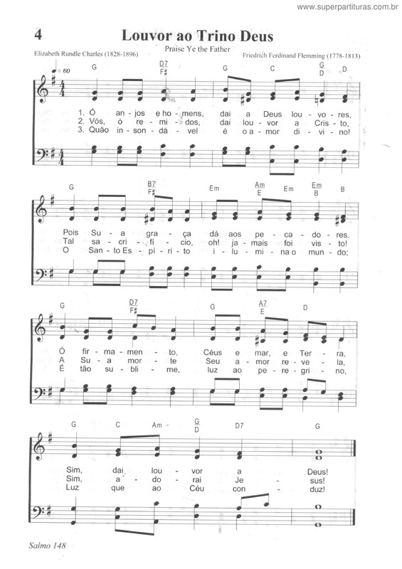 Partitura da música Louvor Ao Trino Deus v.2