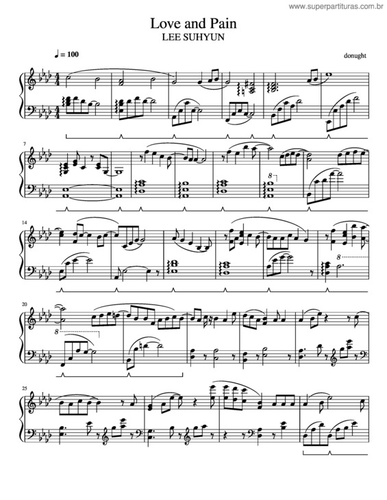Partitura da música Love And Pain