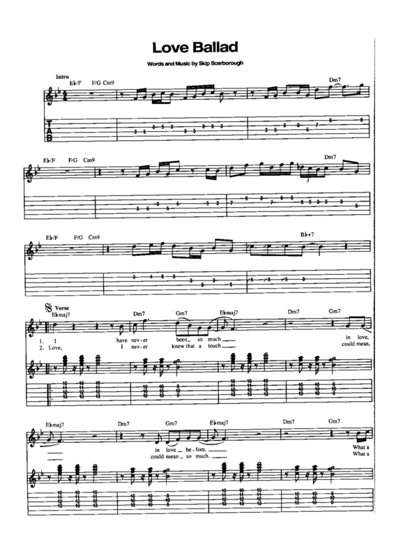 Partitura da música Love Ballad v.2