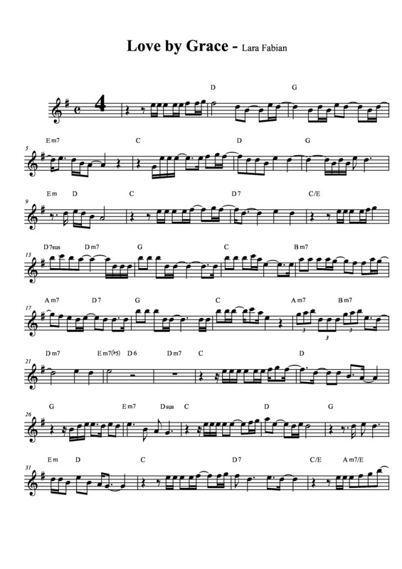 Partitura da música Love By Grace v.4