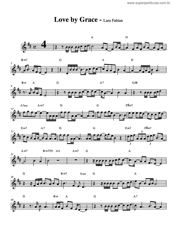 Partitura da música Love By Grace v.6