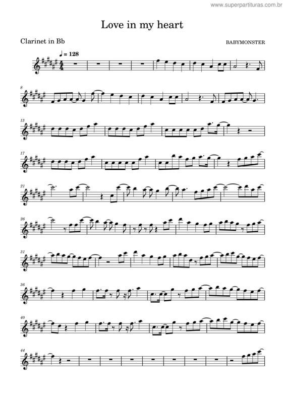 Partitura da música Love In My Heart – Babymonster