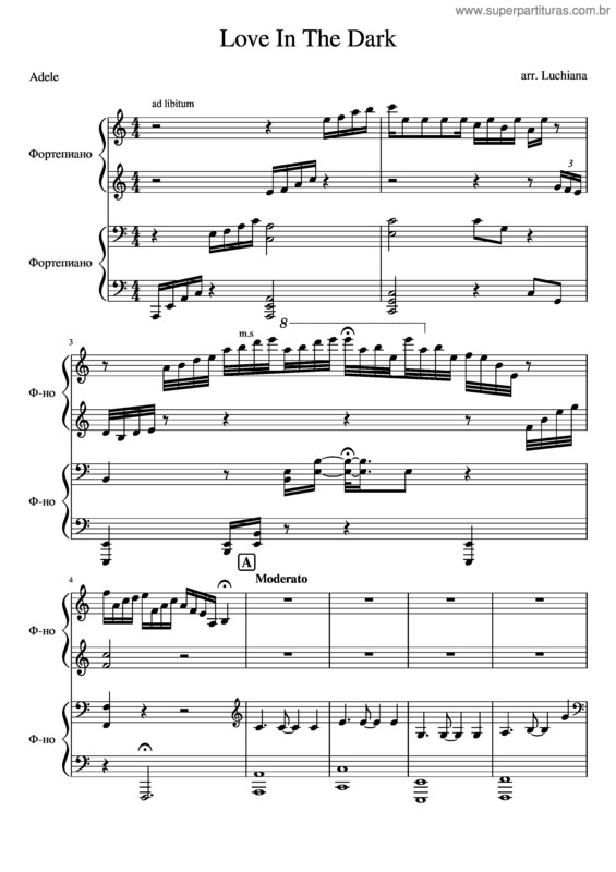 Partitura da música Love In The Dark v.4