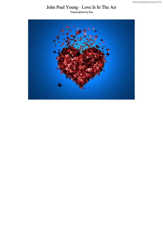 Partitura da música Love Is In The Air – John Paul Young v.2