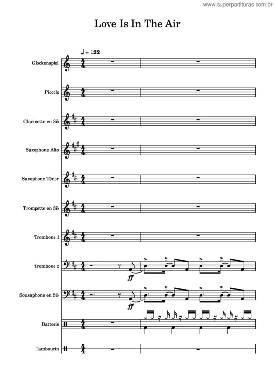 Partitura da música Love Is In The Air – John Paul Young