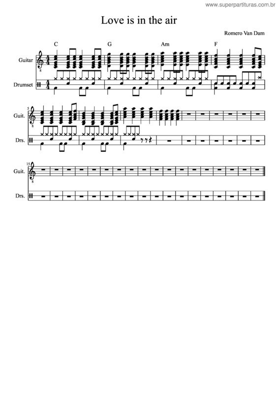 Partitura da música Love Is In The Air v.3
