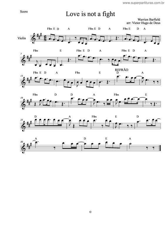 Partitura da música Love Is Not A Fight