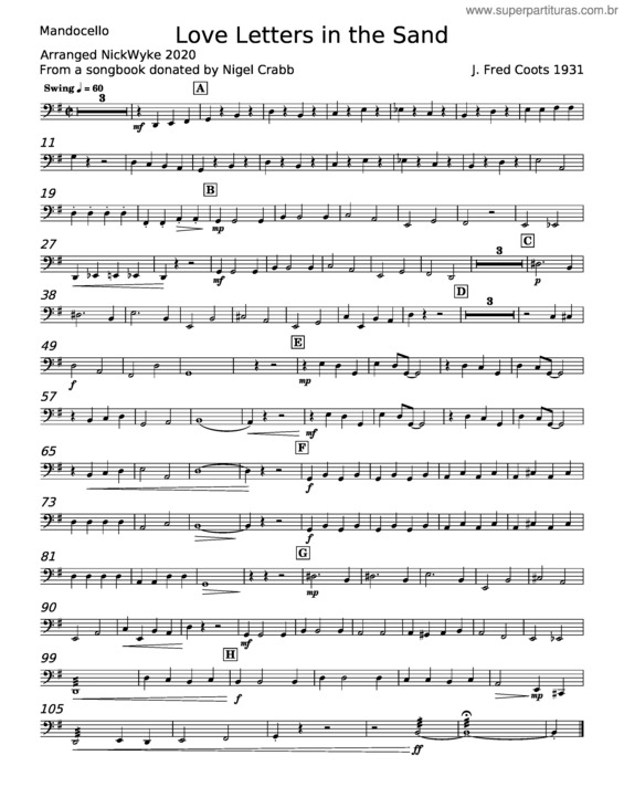 Partitura da música Love Letters In The Sand – Pat Boone