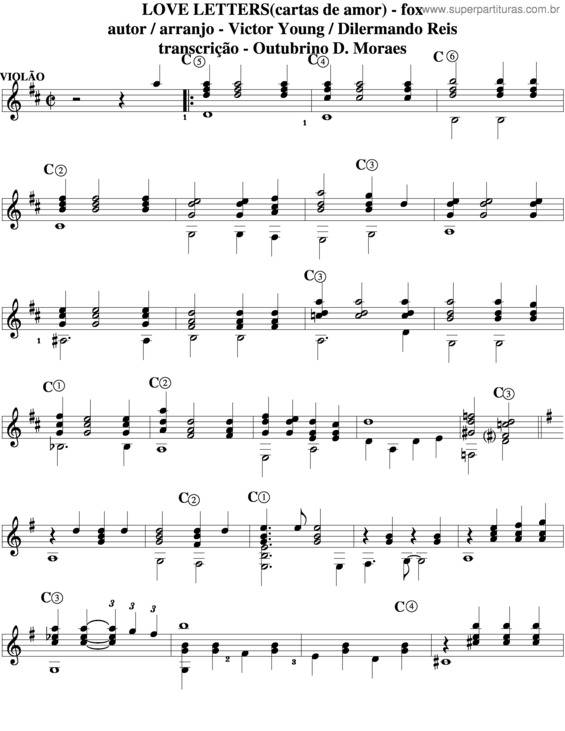 Partitura da música Love Letters v.2