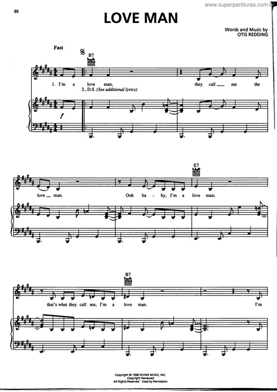 Partitura da música Love man