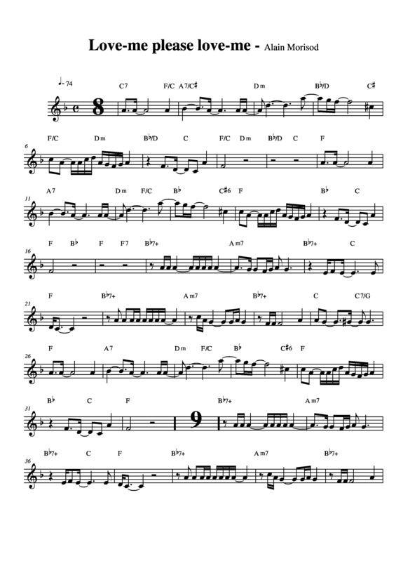 Partitura da música Love Me, Please Love Me