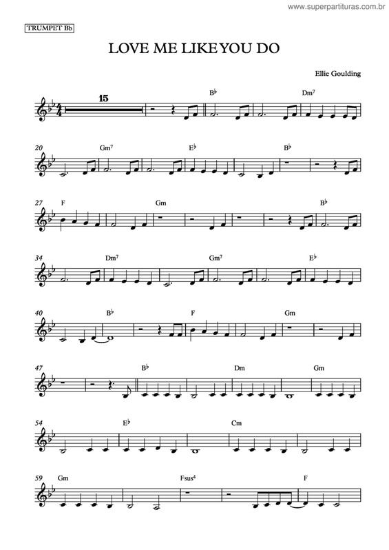 Partitura da música Love Me Like You Do v.4