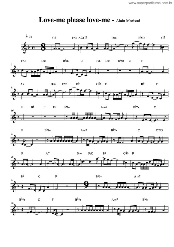 Partitura da música Love-Me Please Love-Me v.2