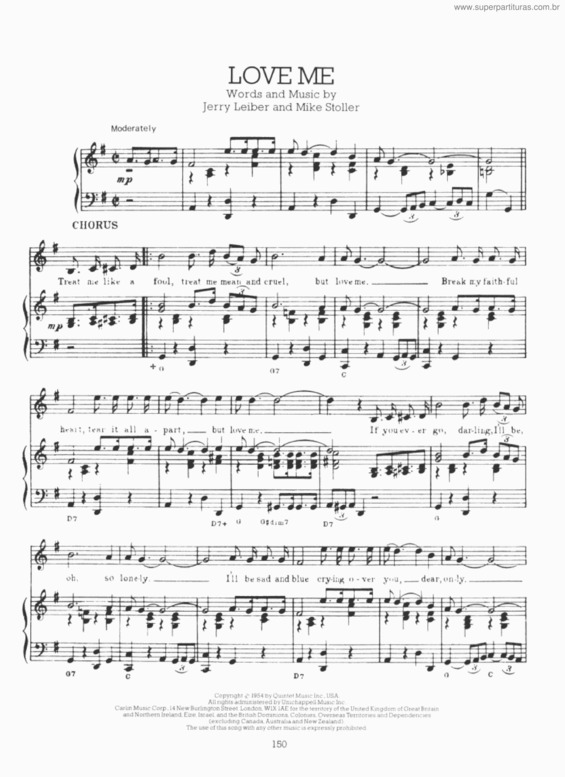 Partitura da música Love Me v.3