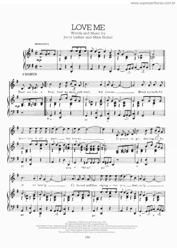 Partitura da música Love me