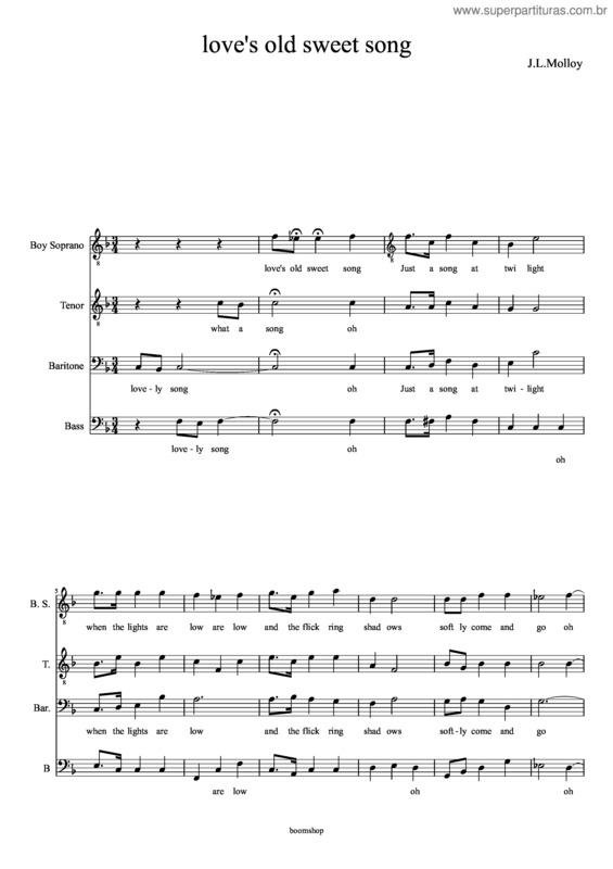 Partitura da música Love`S Old Sweet Song