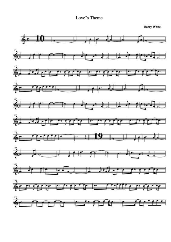 Partitura da música Love´s Theme v.2