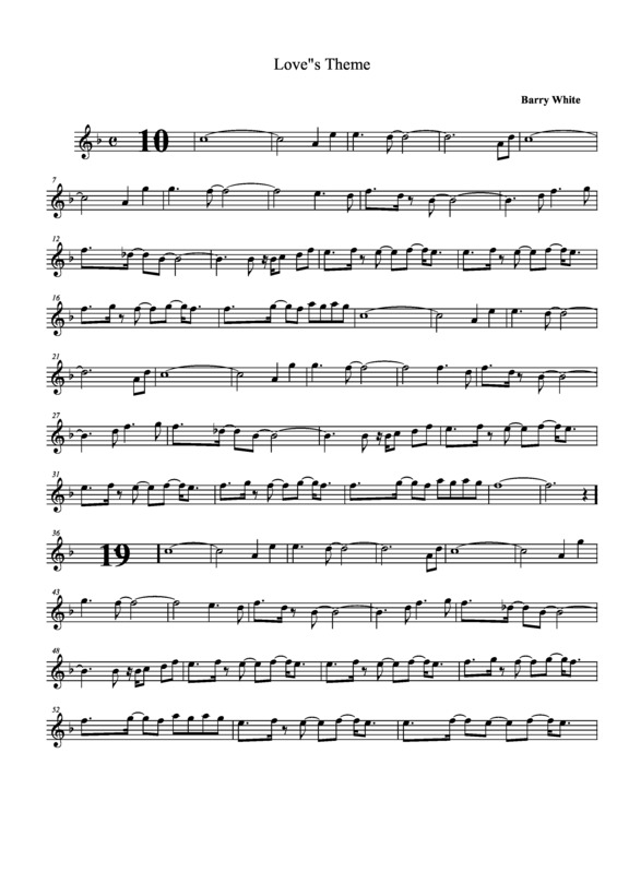 Partitura da música Love´s Theme v.3