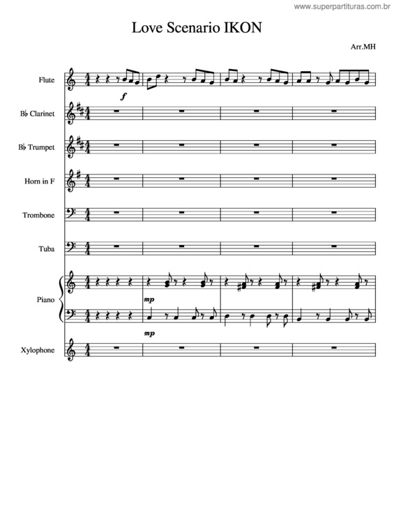 Partitura da música Love Scenario