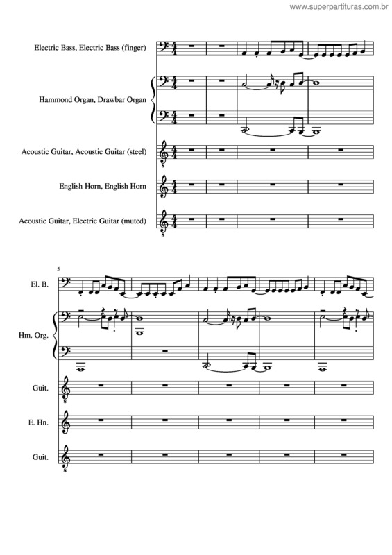 Partitura da música Love Song – 311
