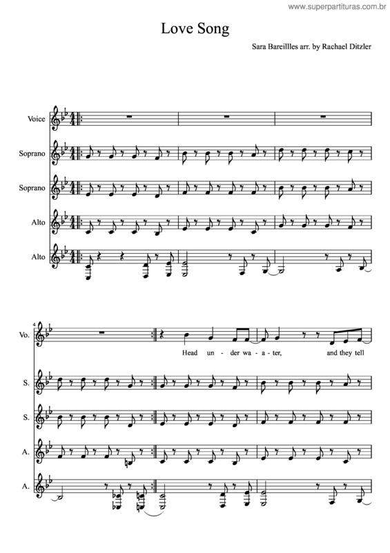 Partitura da música Love Song v.4