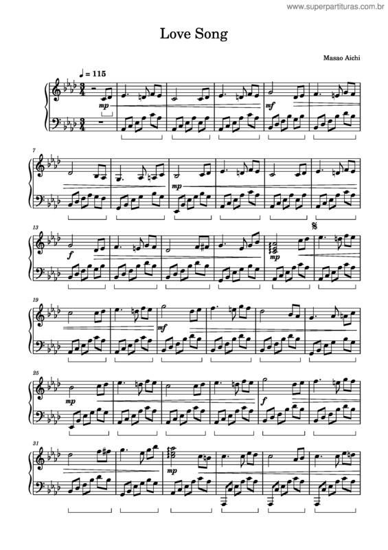 Partitura da música Love Song v.9