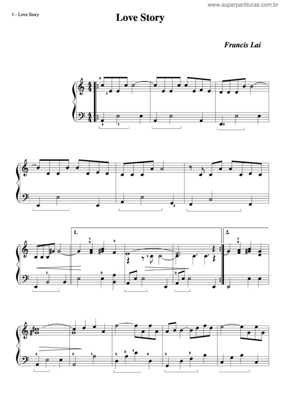 Partitura da música Love Story v.11