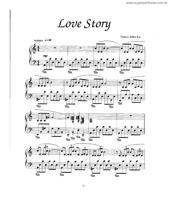 Partitura da música Love Story v.12