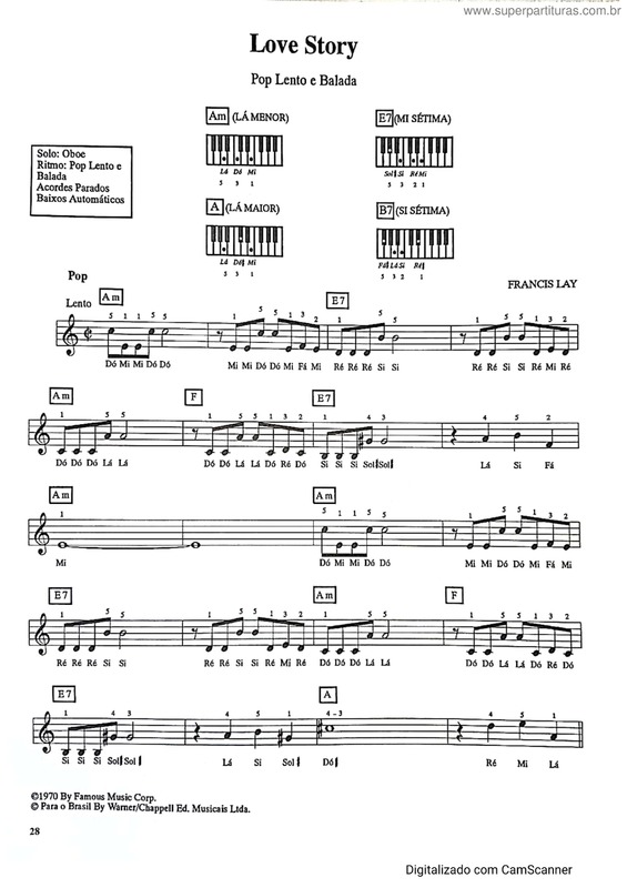 Partitura da música Love Story v.17