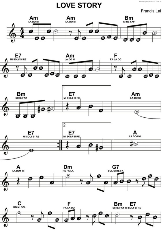 Partitura da música Love Story v.18