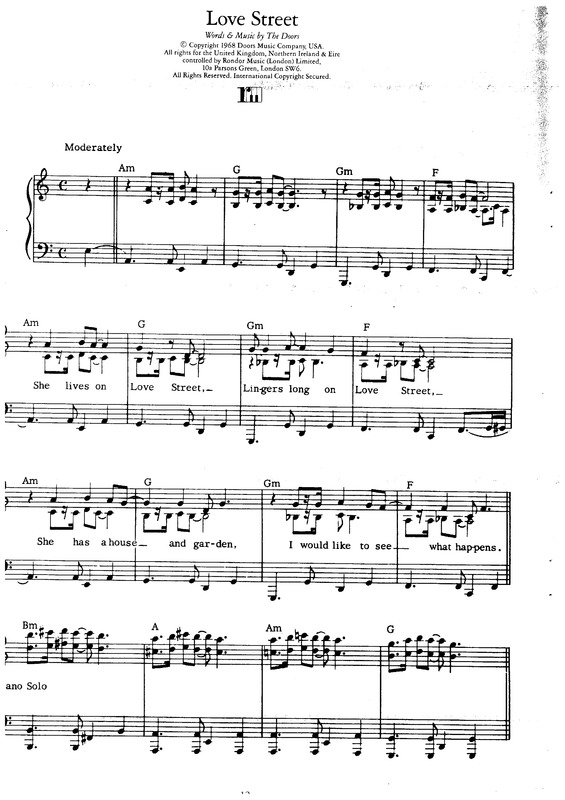 Partitura da música Love Street