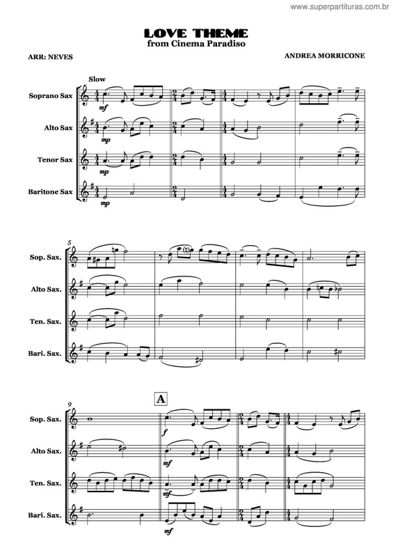 Partitura da música Love Theme v.8