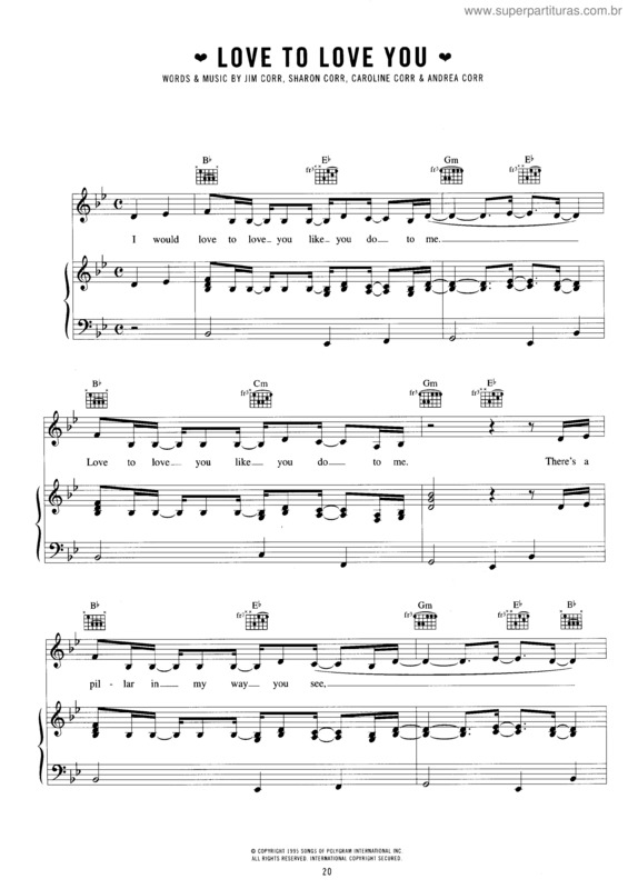 Partitura da música Love To Love You