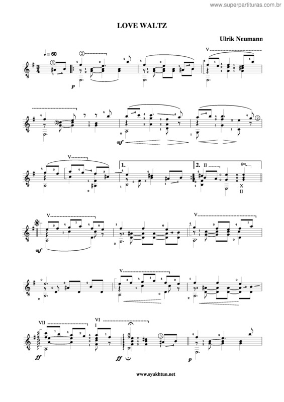 Partitura da música Love Waltz 