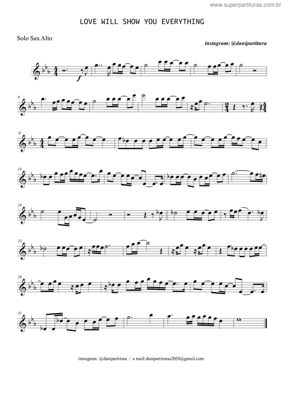 Partitura da música Love Will Show You Everything