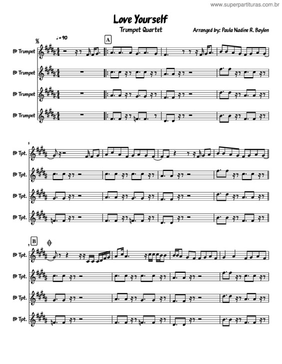 Partitura da música Love Yourself v.4