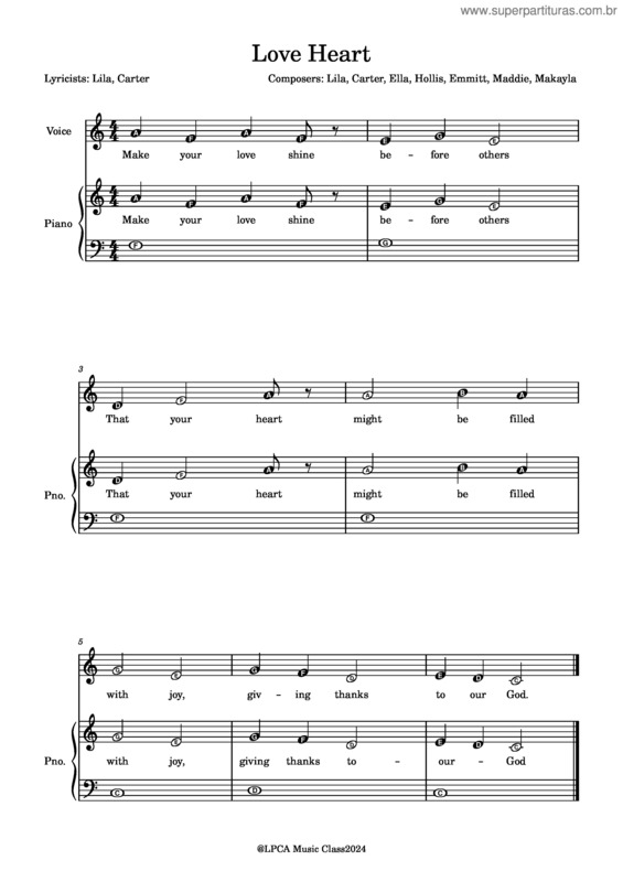 Partitura da música Love_Heart