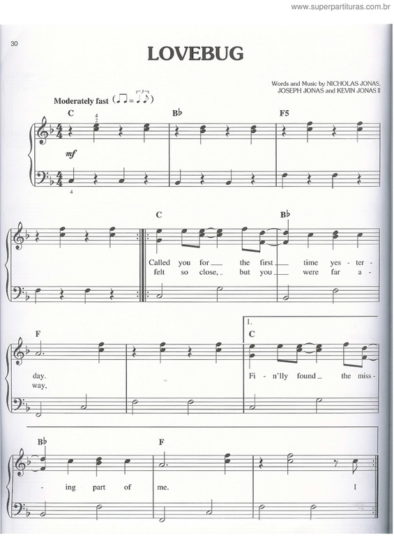 Partitura da música Lovebug