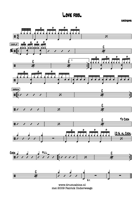 Partitura da música Lovefool v.2