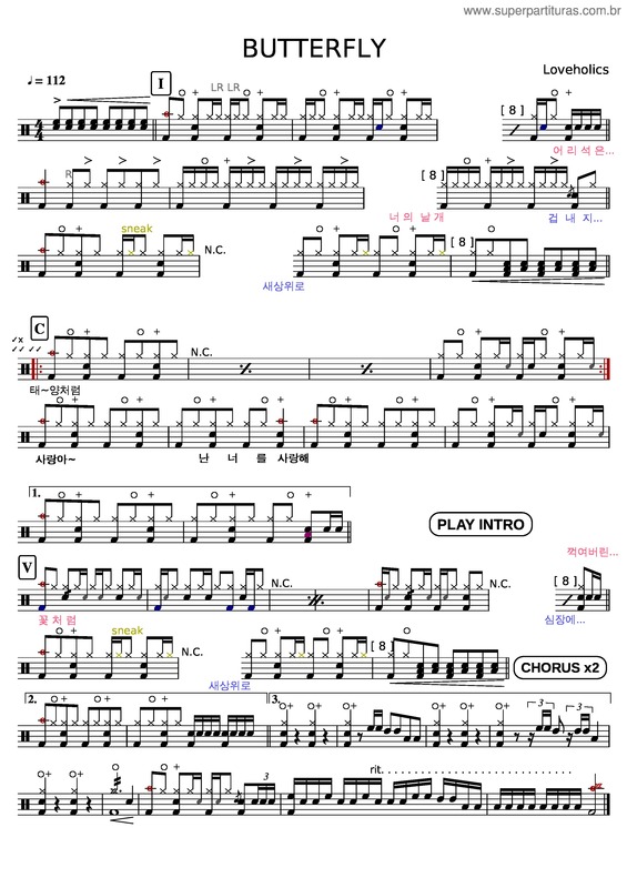 Partitura da música Loveholics