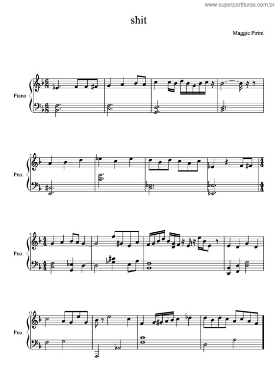 Partitura da música Lovely Song