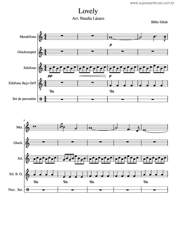 Partitura da música Lovely v.2